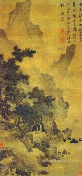Tang Yin Bohu Painting - watching the spring and listening to the wind old China ink